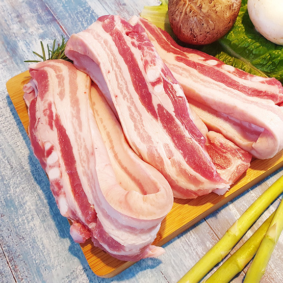 제주 흑돼지 오겹살 구이용 냉장육 1kg (3인분)